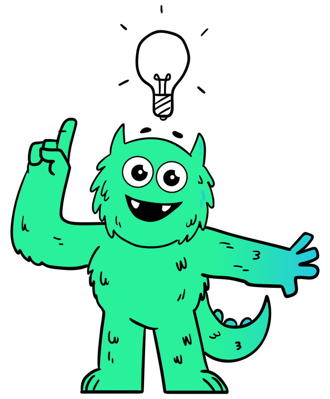 Tranzili Mascot Pointing Out